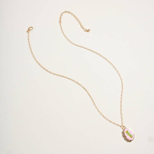 Vintage Olive Tile Necklace