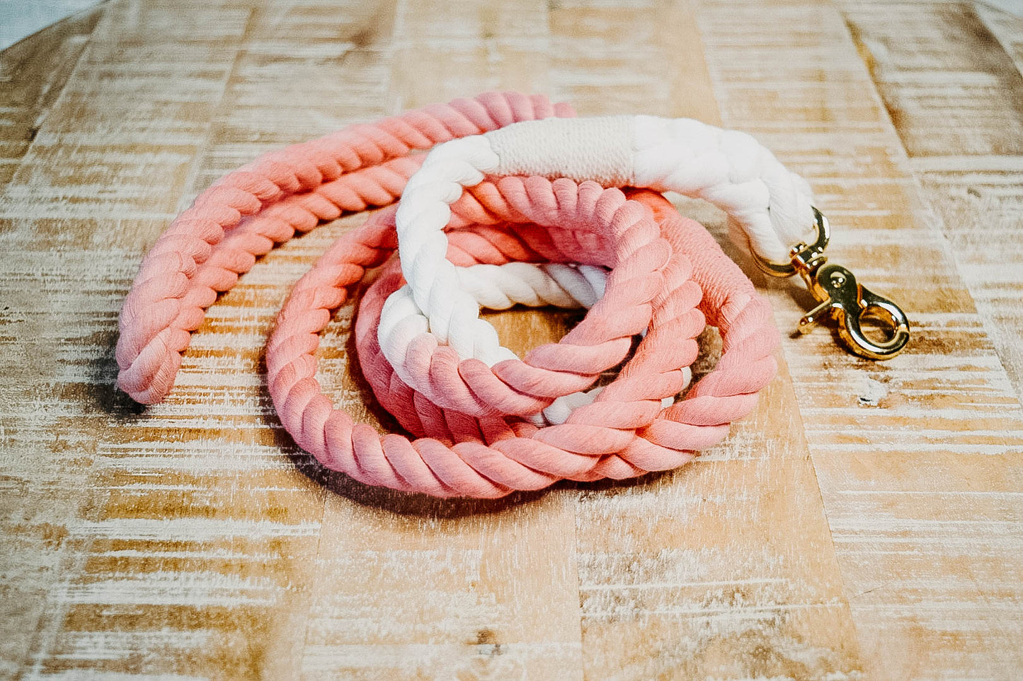 Hand Dyed Cotton Rope Leash
Peach Ombré