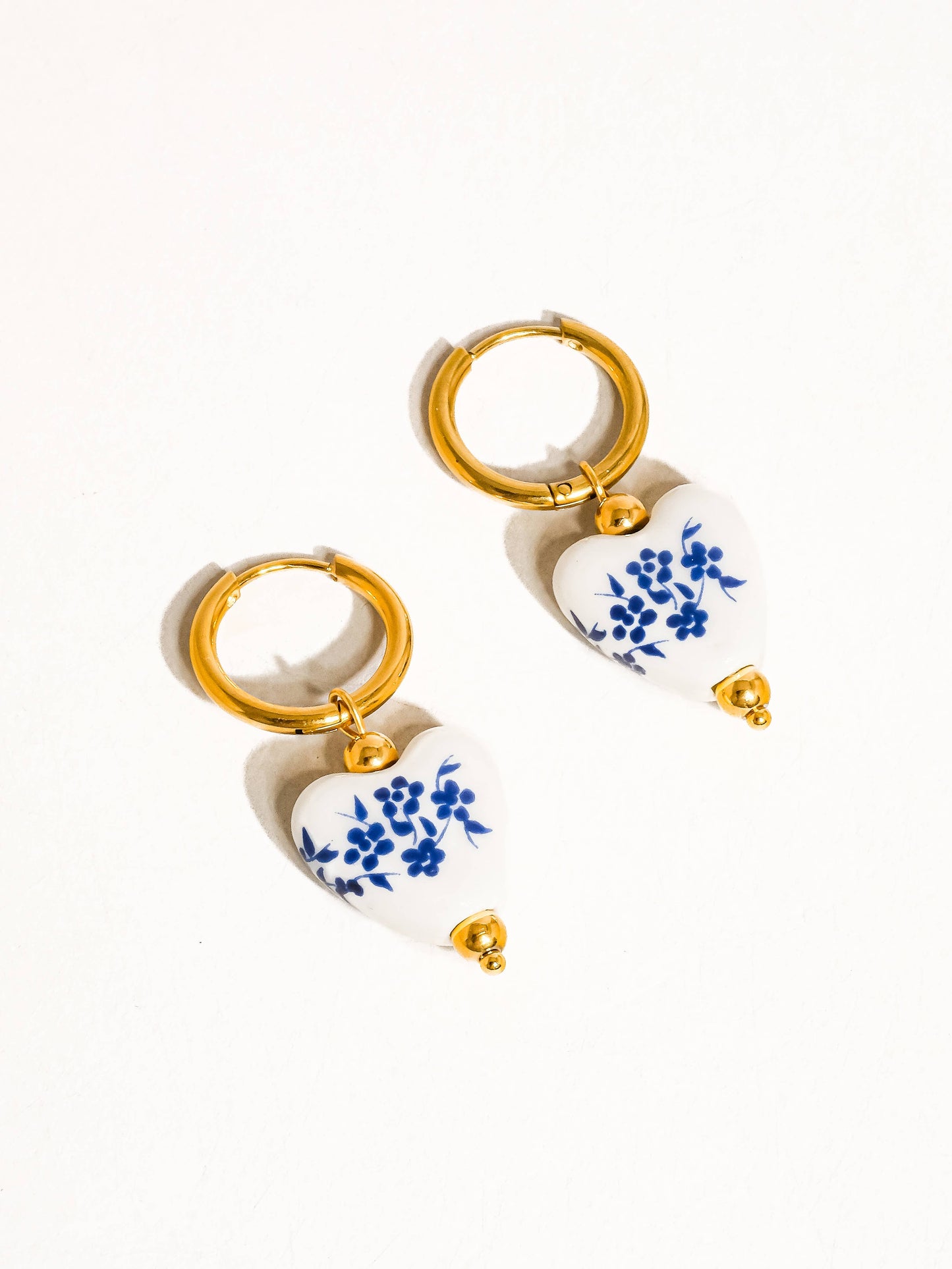 Cottage Blue Hearts Earrings
