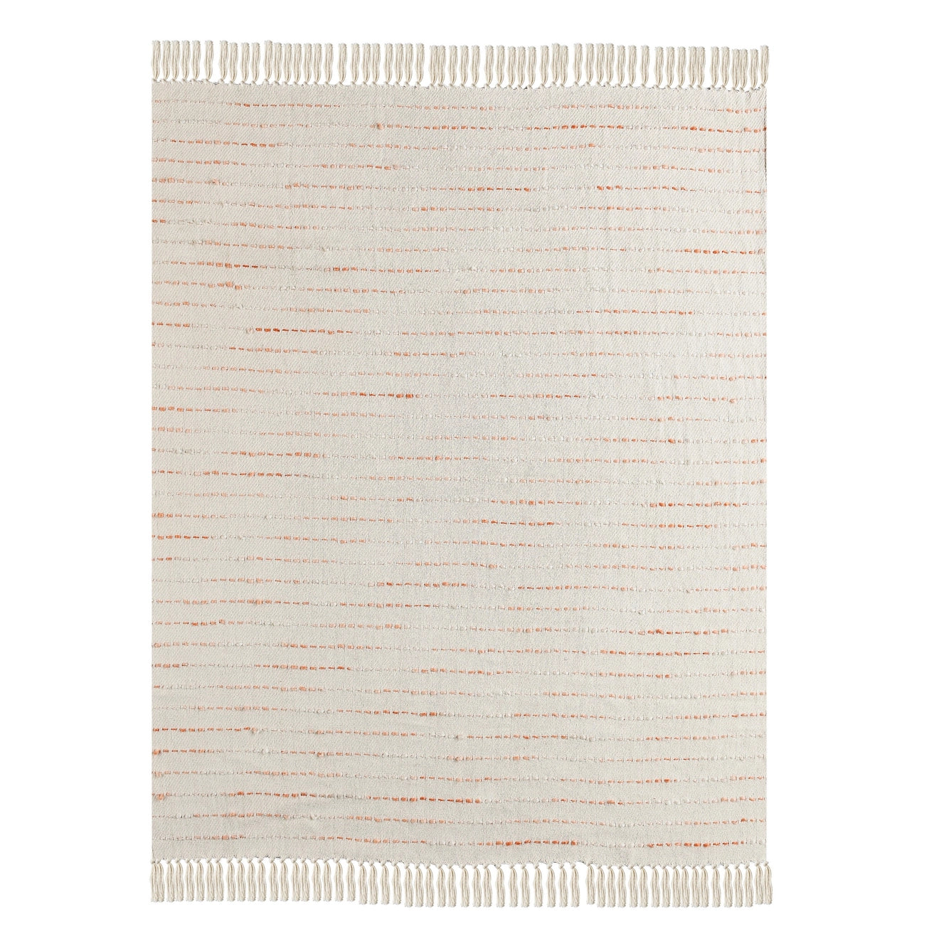 Shimmer Stripe Woven Throw Blanket with Fringe