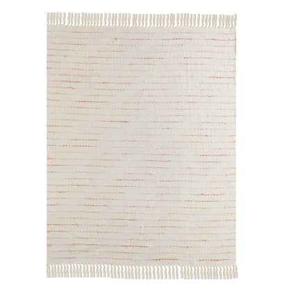 Shimmer Stripe Woven Throw Blanket with Fringe