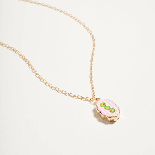 Vintage Olive Tile Necklace