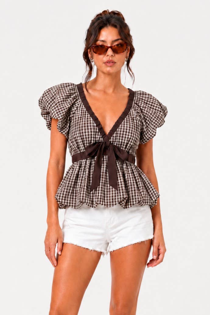 Margaux Gingham Top