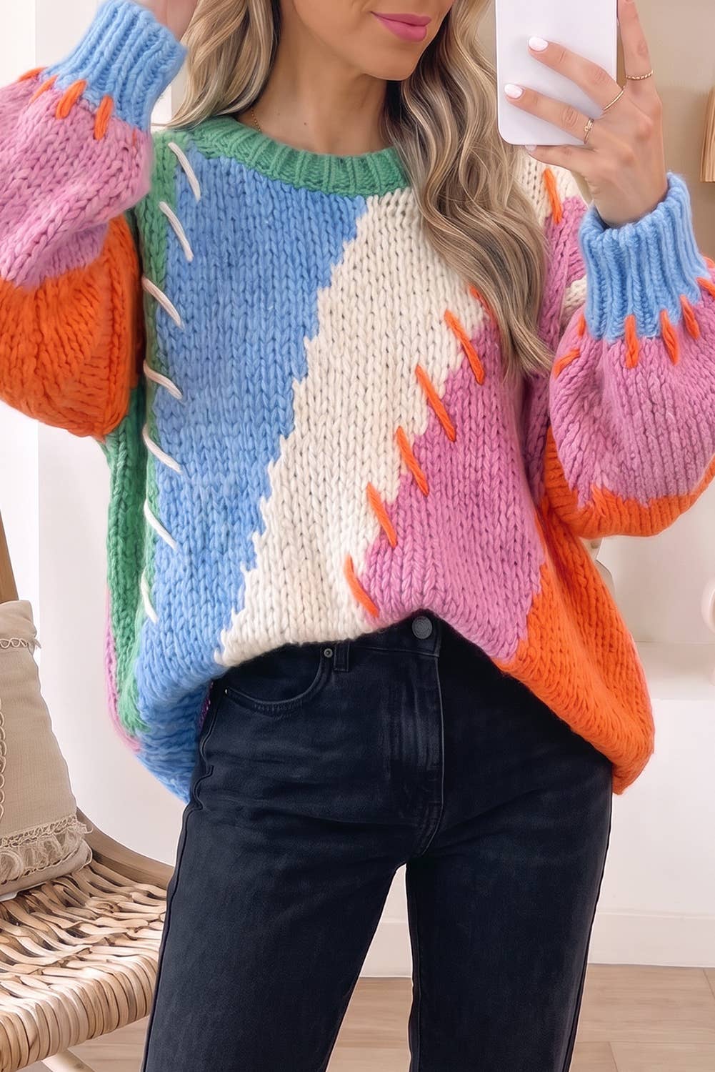 Poppy Patchwork Sweater