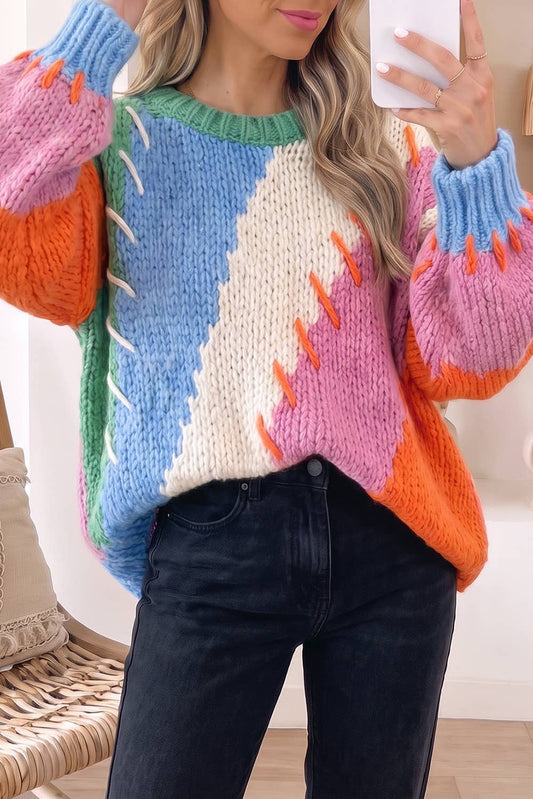 Poppy Patchwork Sweater
