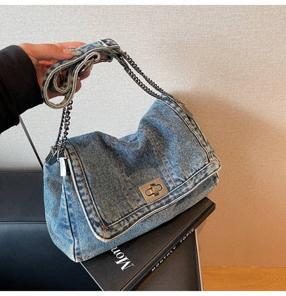 Sloane Denim Tote Bag