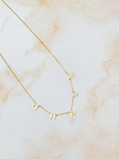 "Grace" Sentiment Chain Necklace - Gold