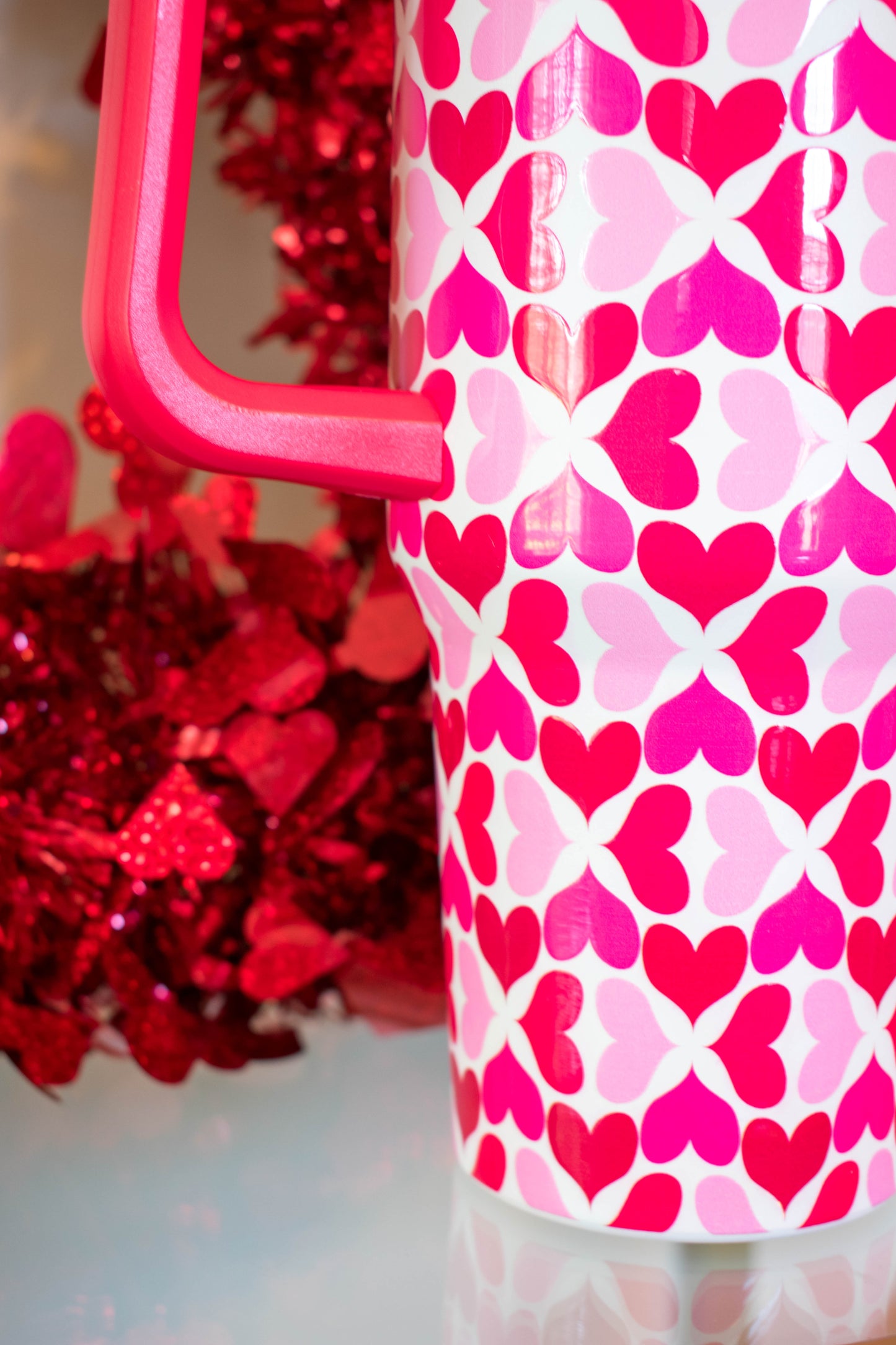 Multicolored Hearts Tumbler Cup