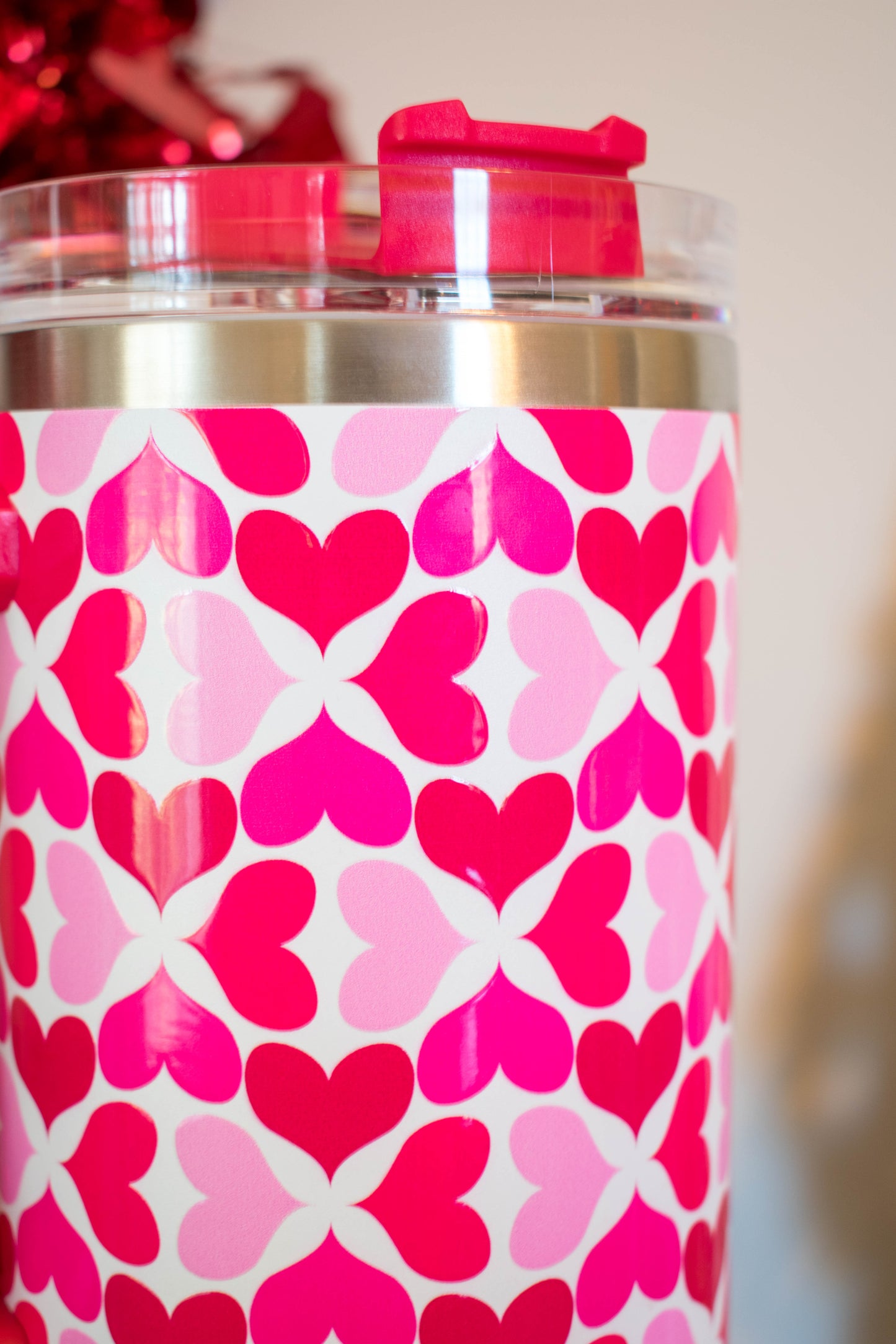 Multicolored Hearts Tumbler Cup