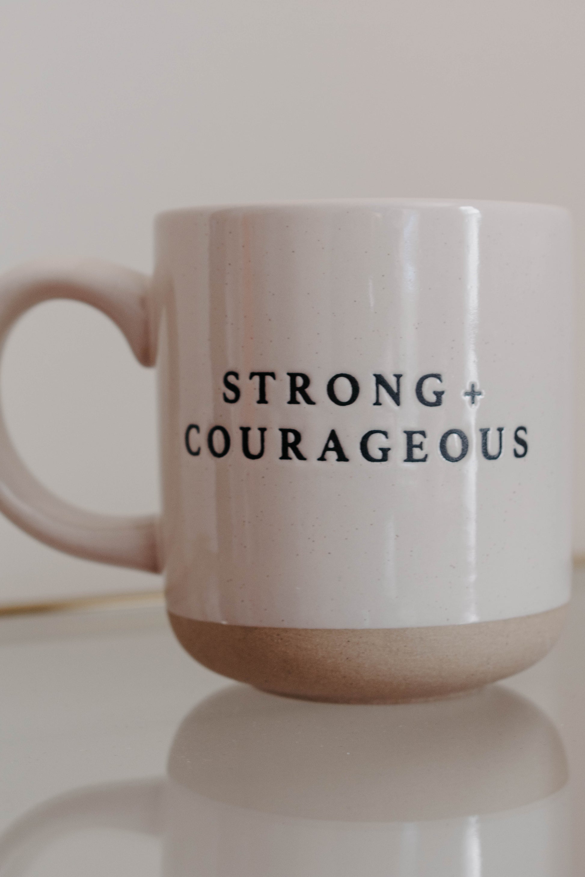 Strong & Courageous Stoneware Coffee Mug – Gifts & Home Decor