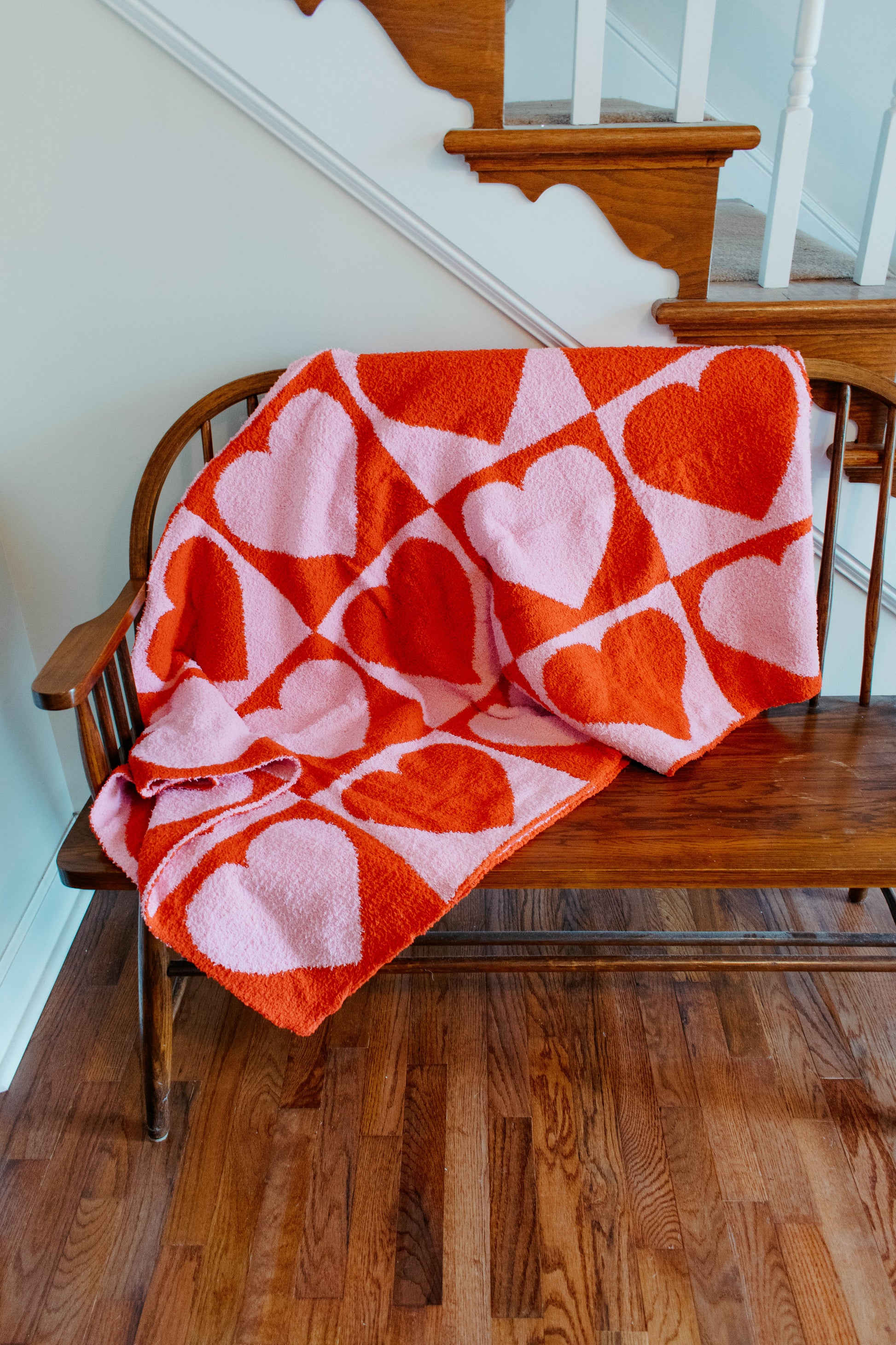 Hot Pink Luxury Heart Blanket