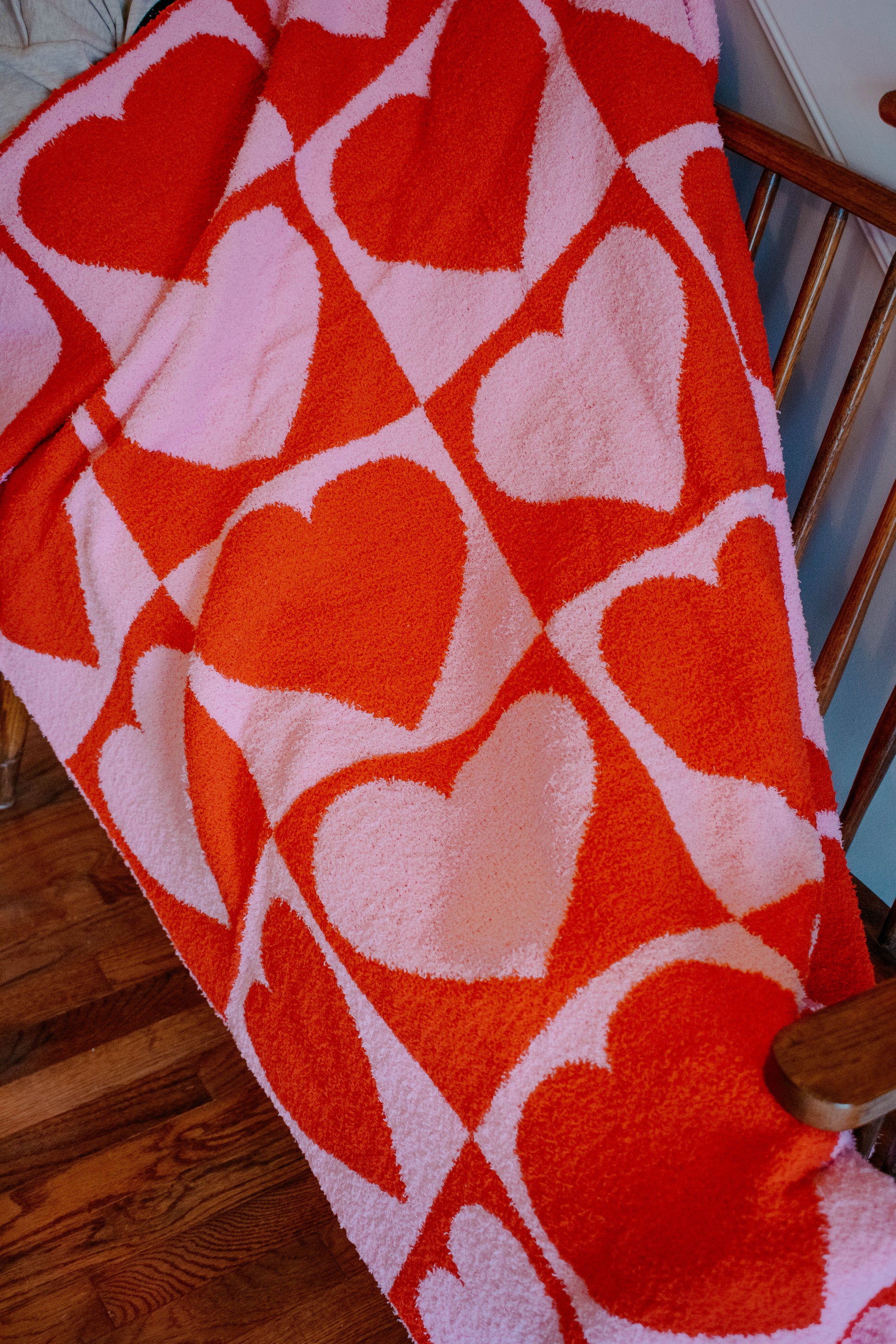 Hot Pink Luxury Heart Blanket