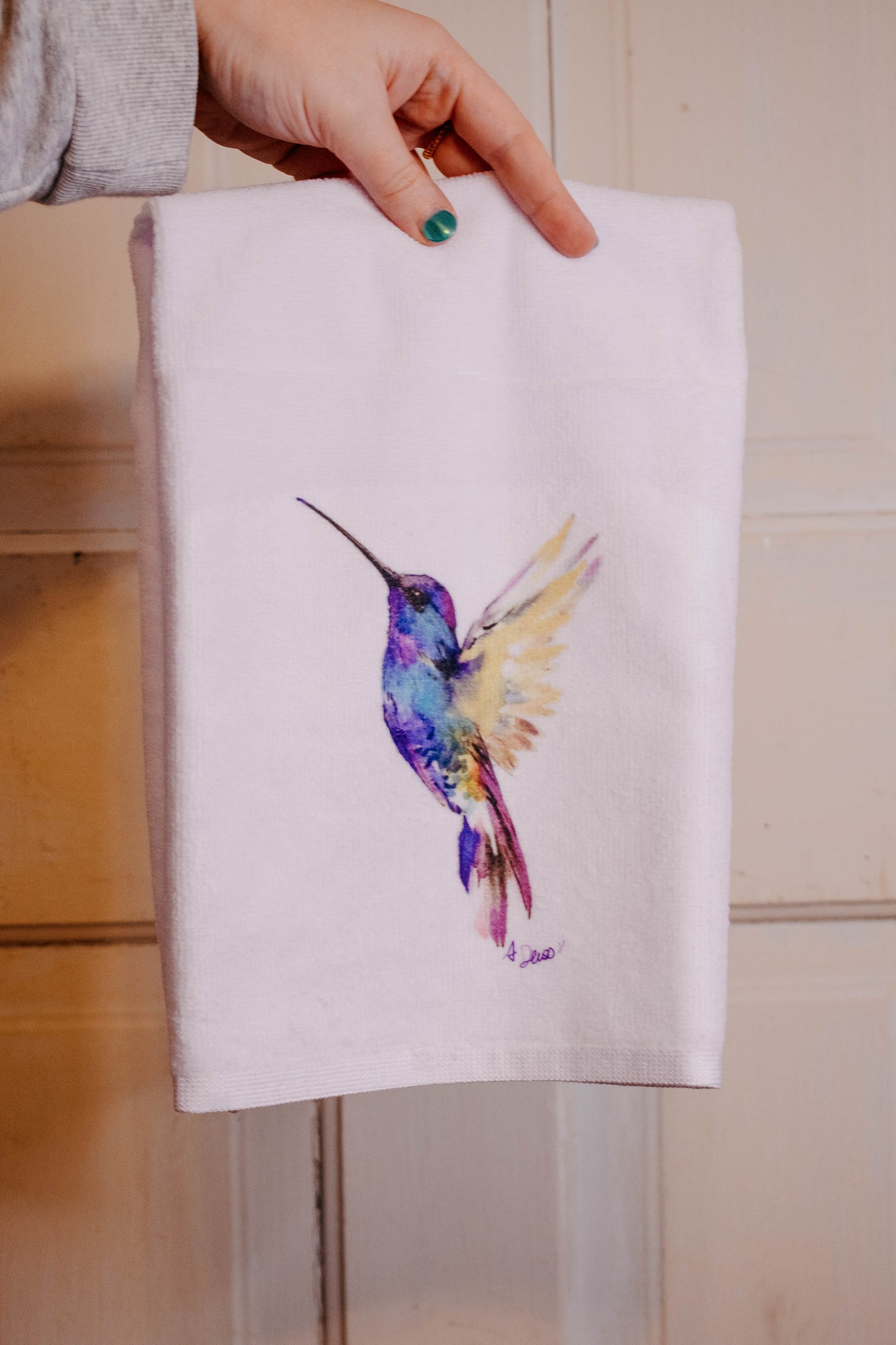 Hummingbird Tea Towel (Poly/Cotton)