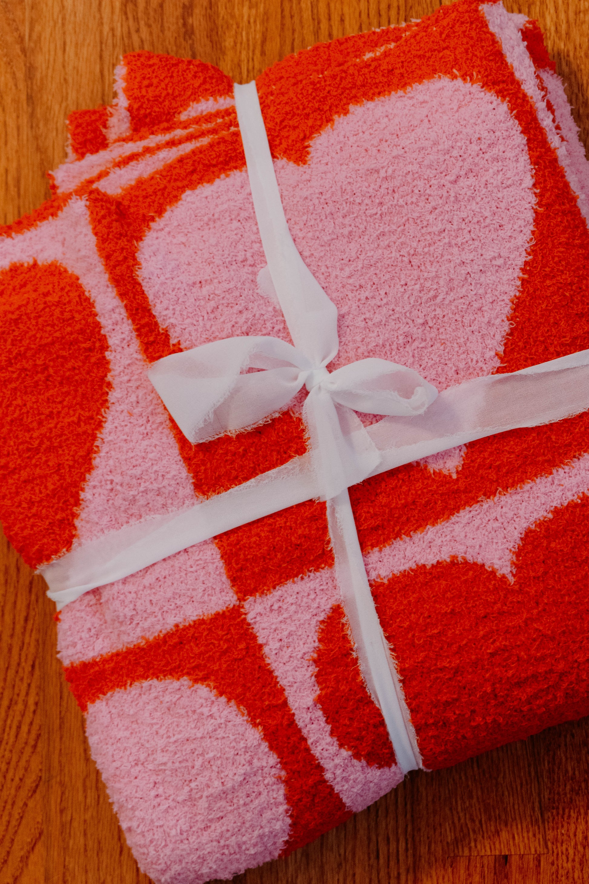 Hot Pink Luxury Heart Blanket