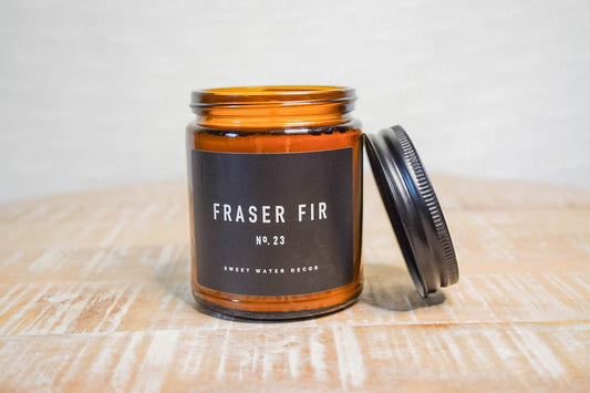 Fraser Fir Soy Candle - Amber Jar - 9 oz