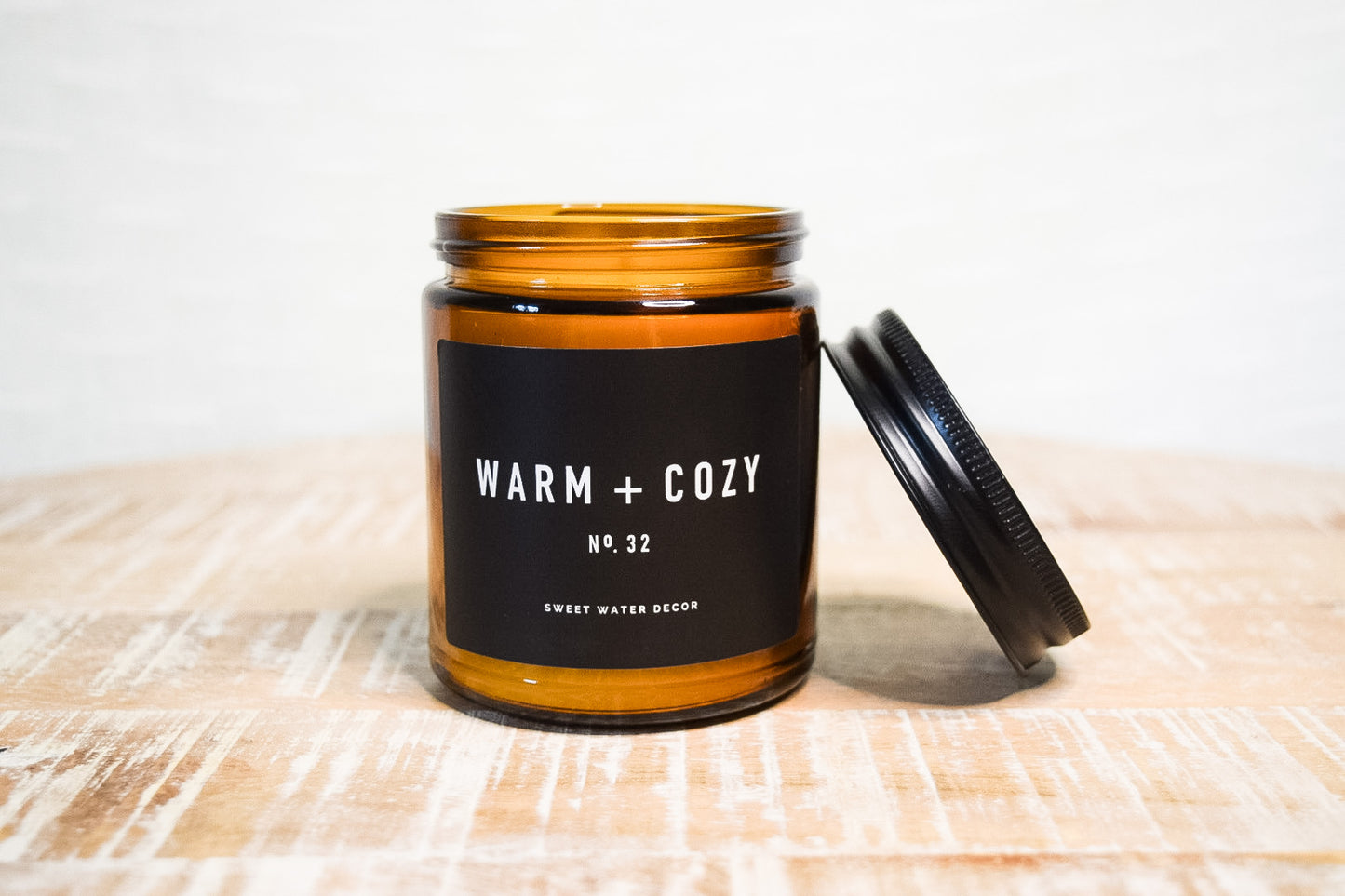 Warm and Cozy Soy Candle - Amber Jar - 9 oz