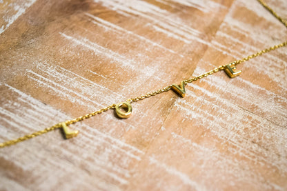 'Love' Sentiment Chain Necklaces