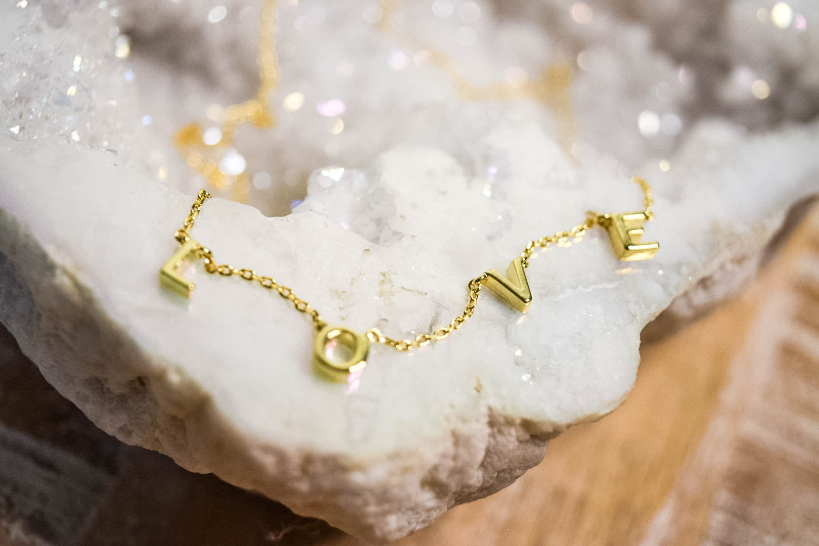 'Love' Sentiment Chain Necklaces