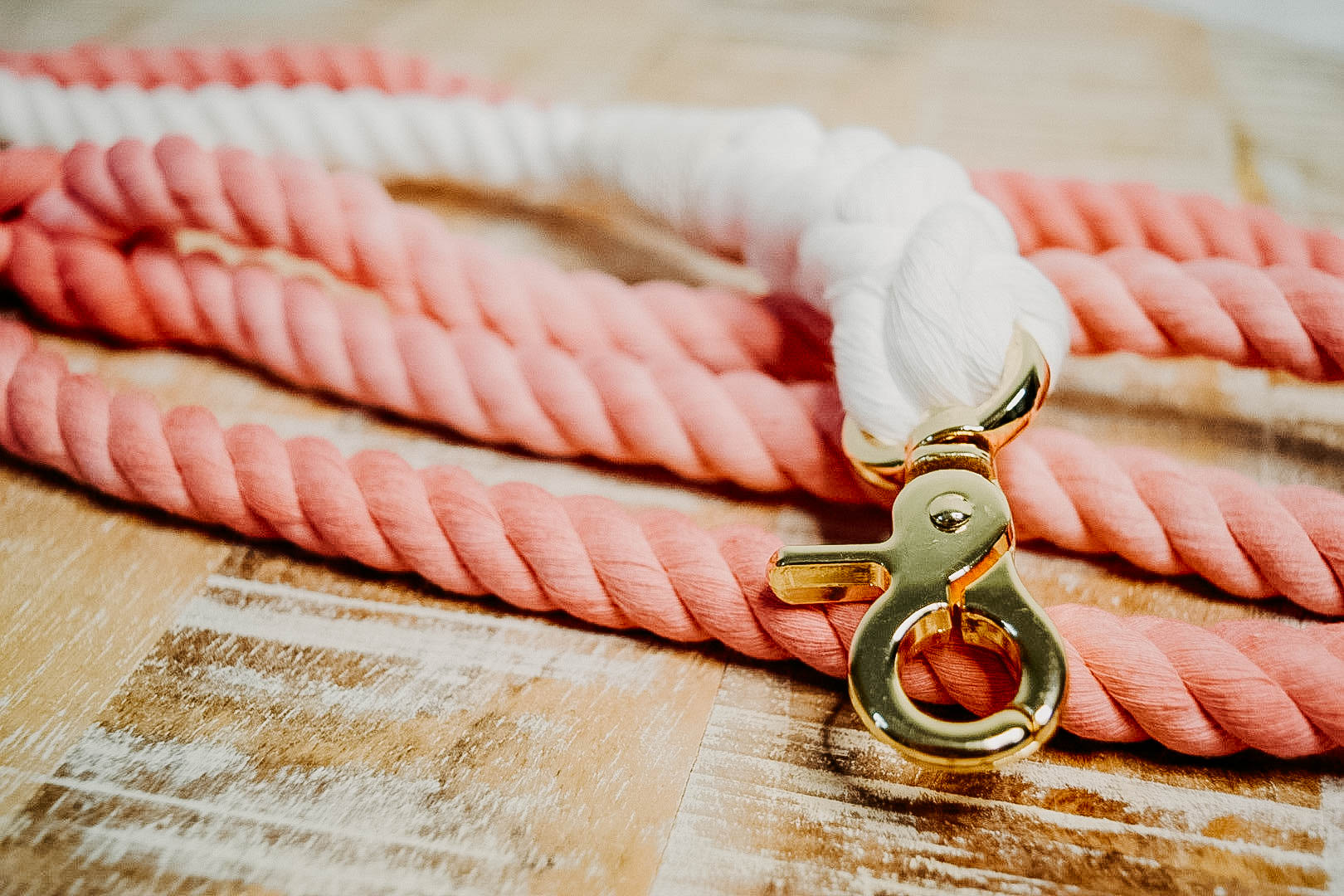 Hand Dyed Cotton Rope Leash
Peach Ombré 