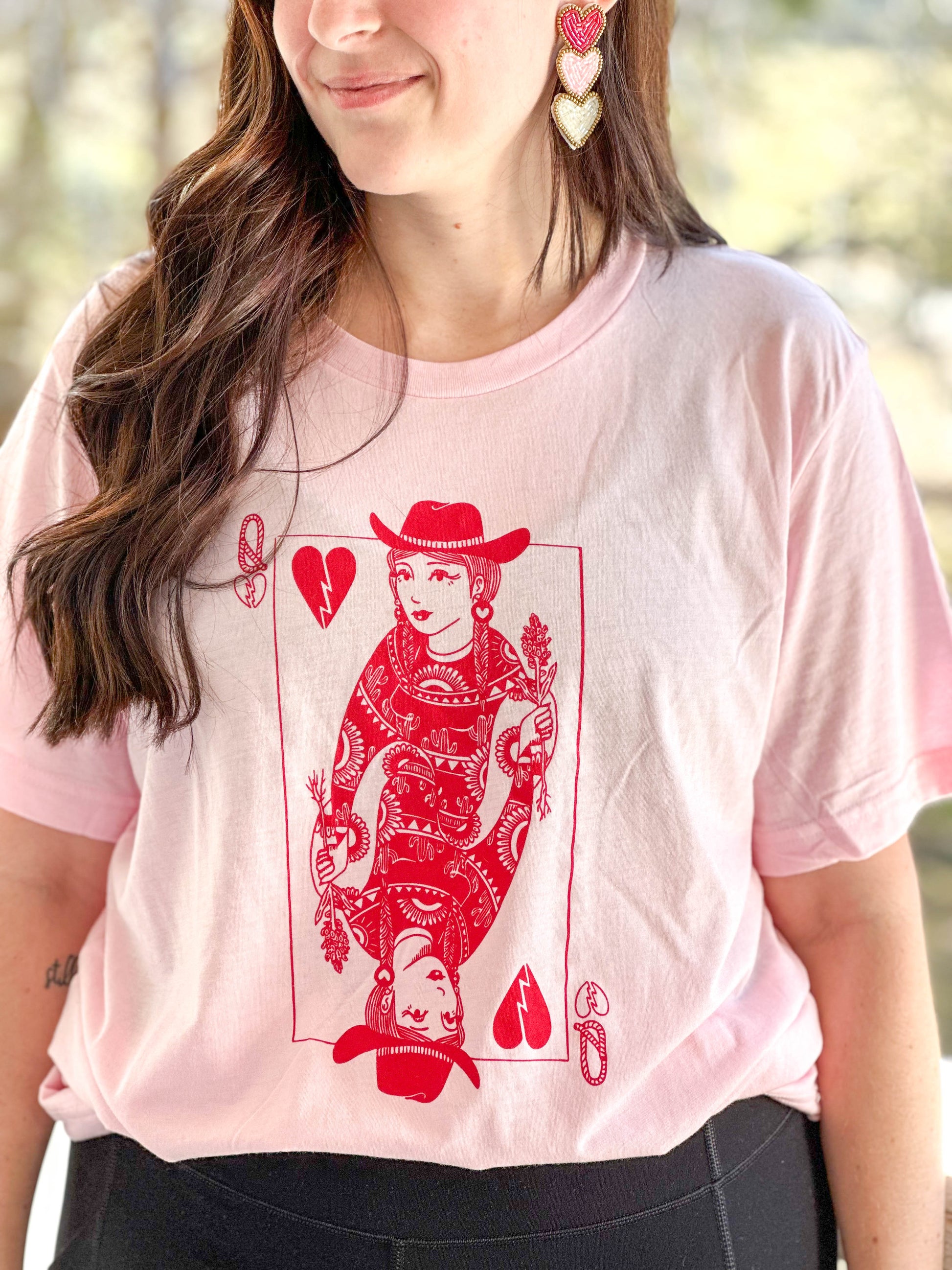 Queen of Hearts Pink Shirt, Valentine's Shirt