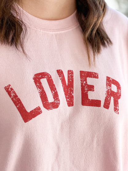 Lover Pink Sweatshirt, Valentine's Crewneck, Lover Shirt