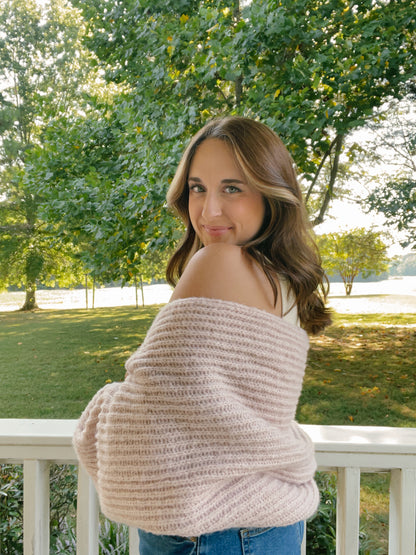 Isadora Sweater Bolero Shrug: Blush