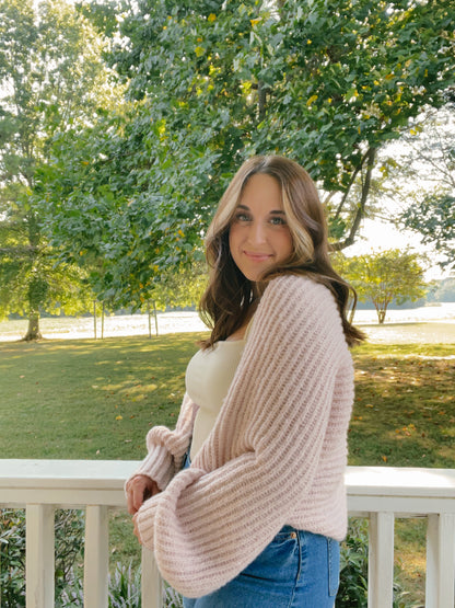 Isadora Sweater Bolero Shrug: Blush