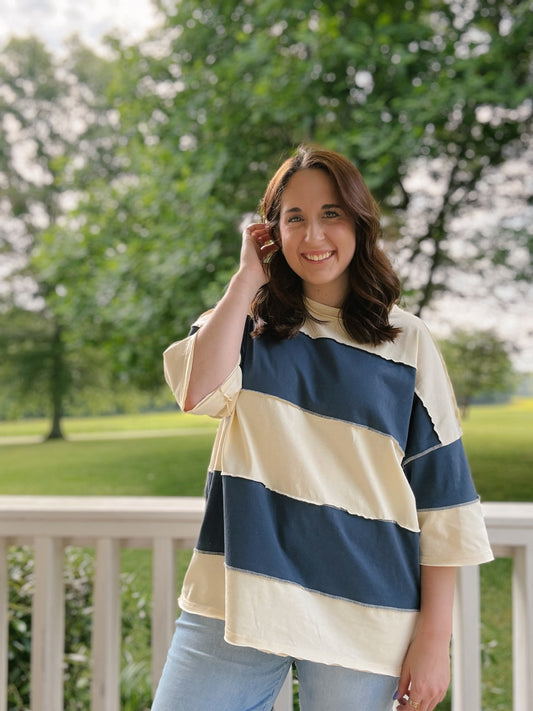 Navy Breeze Top