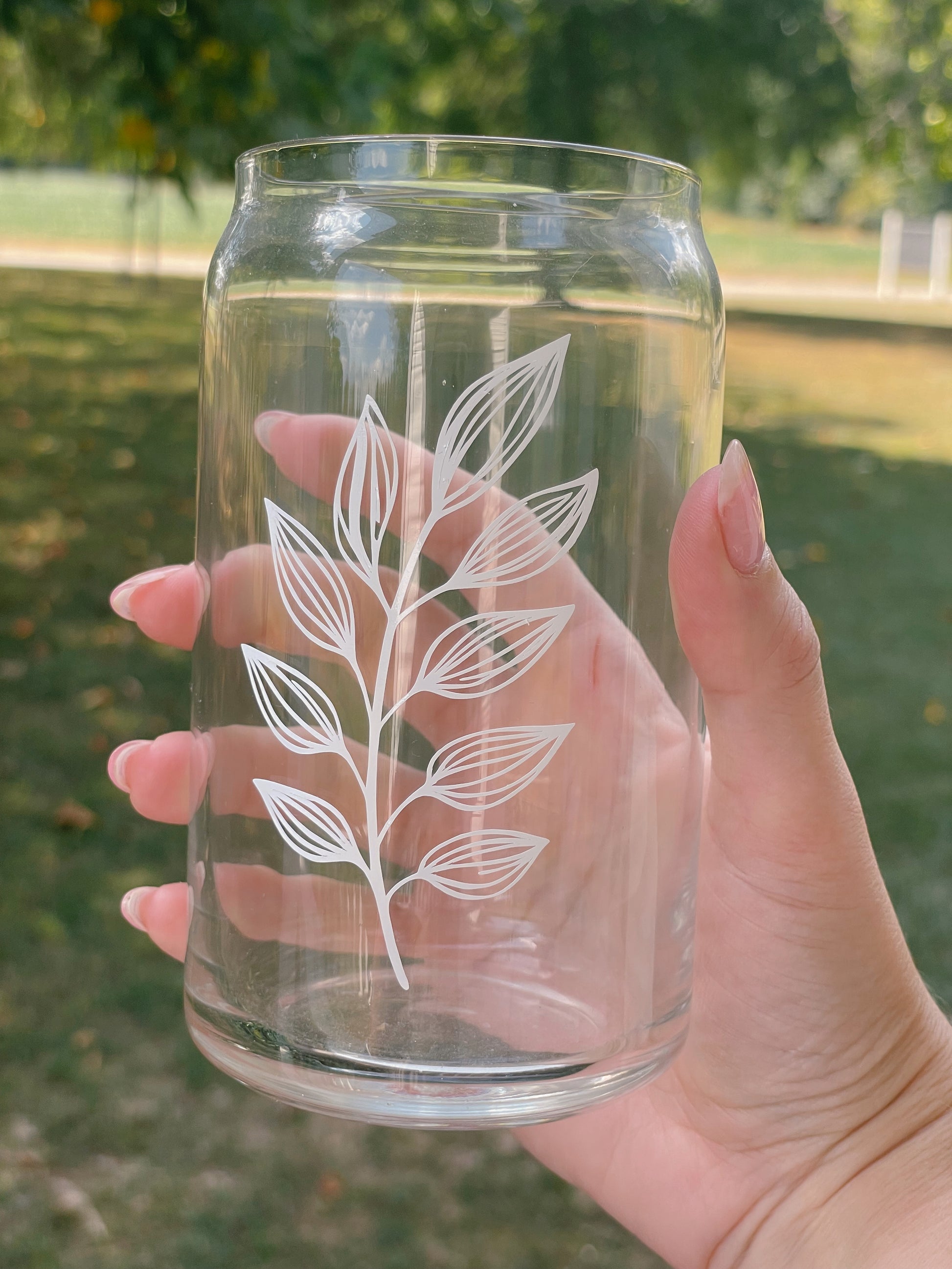 Floral Can Glasses - Iced Coffee Glasses, Beer Can Glass