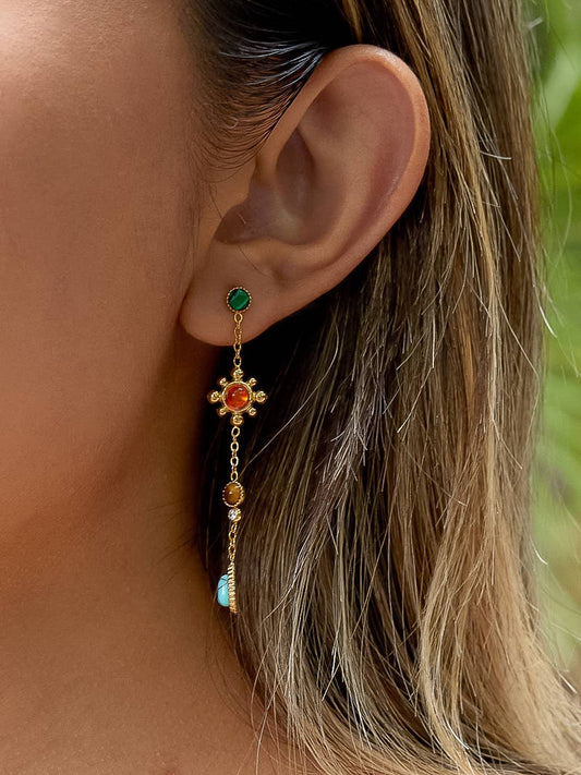 Bellevie Gemstone Drop Earrings