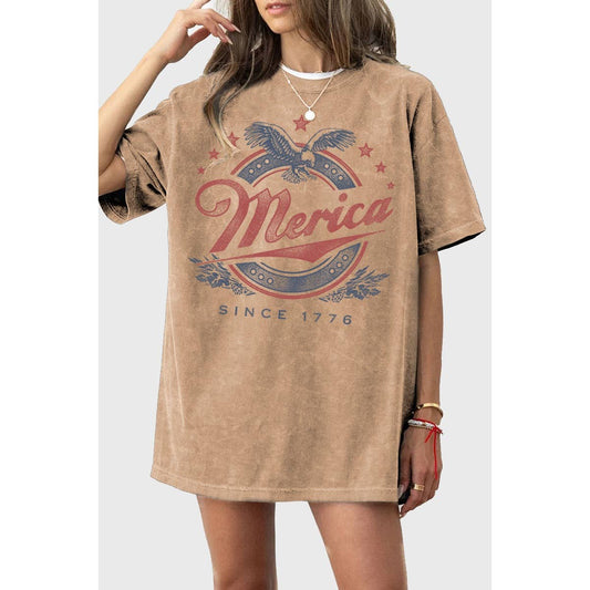 Merica Oversized Graphic Tee